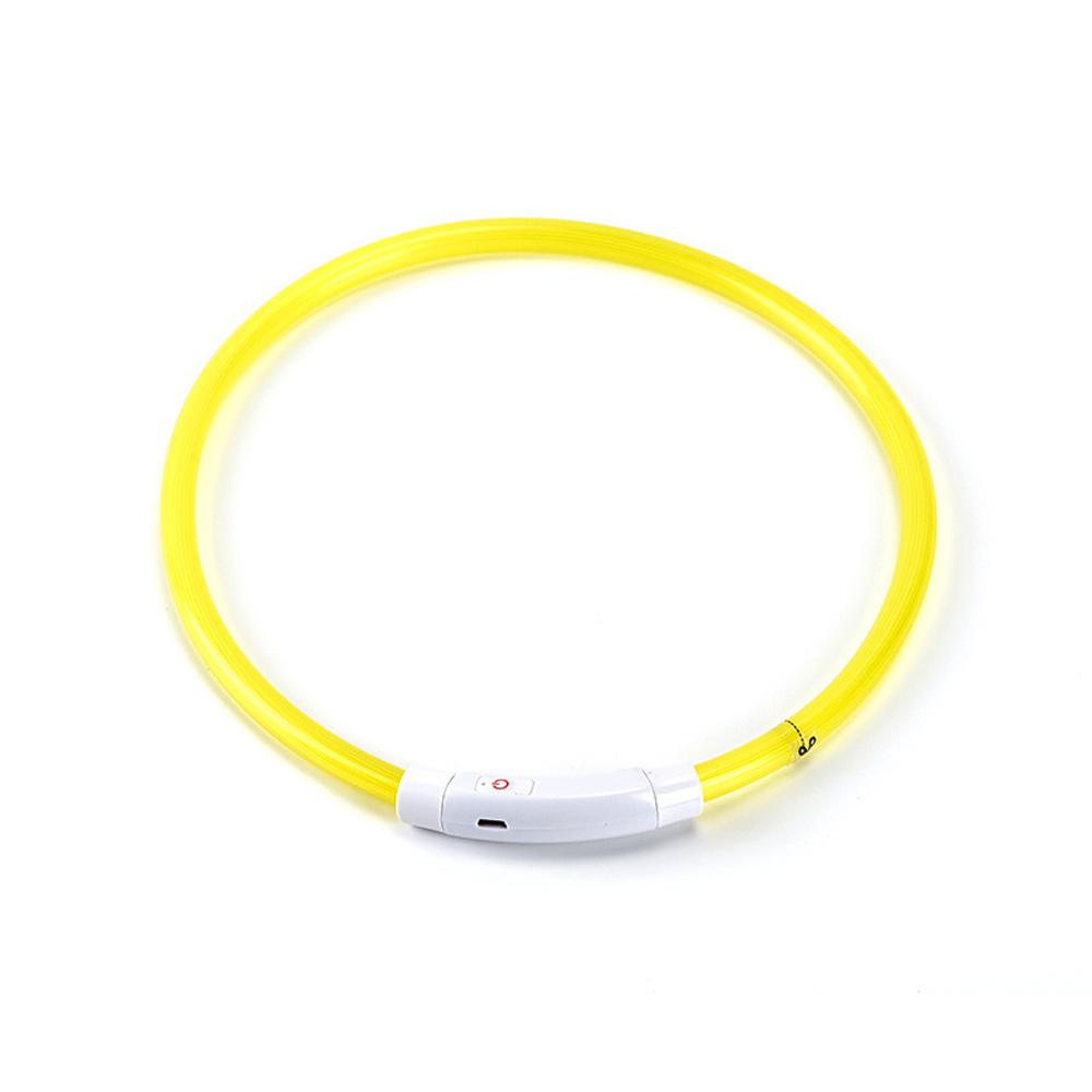 Светодиодный ошейник для собак с перезаряжаемой USB-вспышкой, ожерелье для собак, светильник из ПВХ, ошейник для безопасности домашних животных для большого и среднего размера