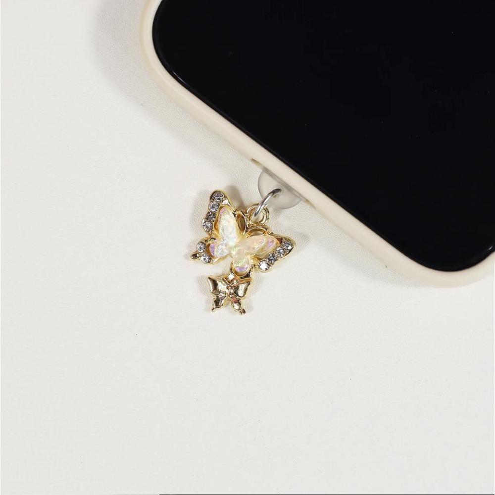 Type-C Butterfly Charge Port Anti Dust Plug Anti-Dust Charm Phone Dust Plug Phone Decorations