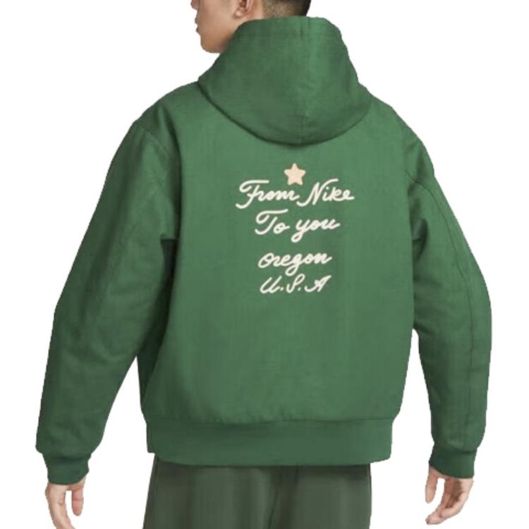 Nike Куртки Мужские Зеленые С Капюшоном Умеренные Другие FV8454-341