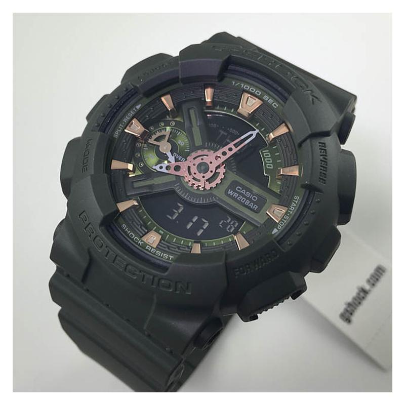 Casio Серия LCD/Стрелочный Двойной Дисплей Модная и Яркая Уличная Классика Стрелочный Двойной Дисплей Циферблат Спортивные Водонепроницаемые Кварцевые GMA-S110CM-3A