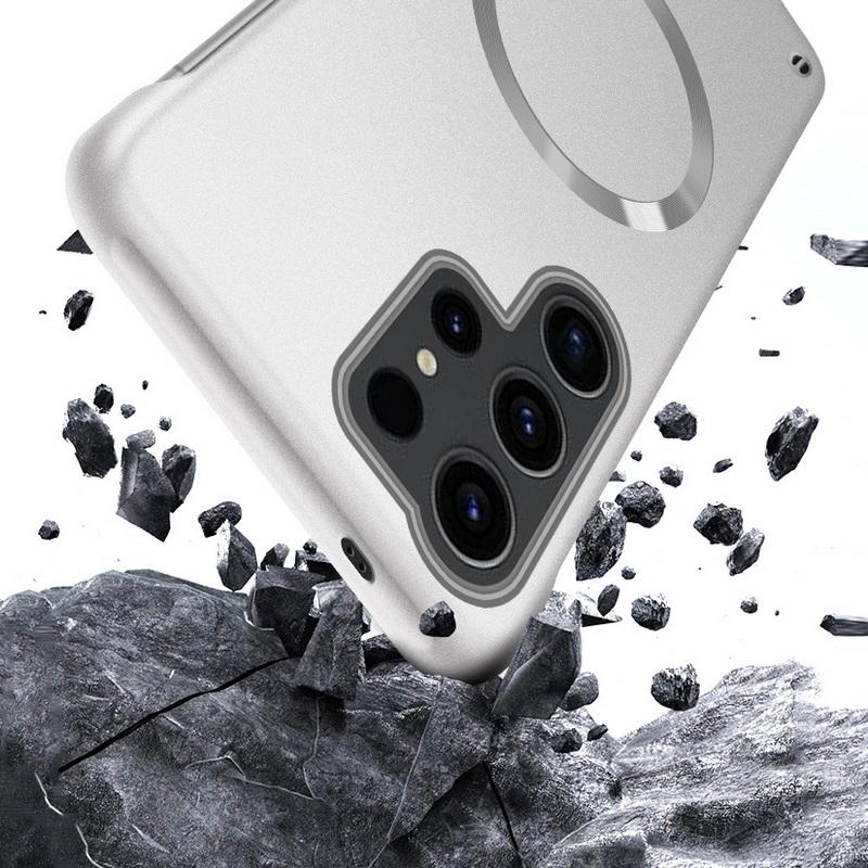 Тонкий жесткий ПК для Magsafe Магнитный безрамочный чехол для iPhone 16 Pro 15 14 Plus 13 12 Pro Max Samsung S25 Ultra S24 S23 S22 Plus Матовый цветной сплошной чехол