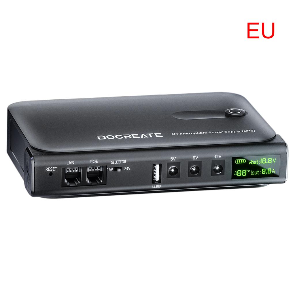 36 Вт Цифровой дисплей ИБП Источник бесперебойного питания 5 В 9 В 12 В Мини резервный адаптер питания Без аккумулятора Для WiFi роутера DC1036L