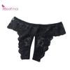 Женские трусы кружевные с открытой промежностью плюс размер одежды для сна сексуальная одежда однотонные милые стринги