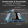 4-5 Person Automatic Tents Waterproof Camping Hiking Tent Large Family Tent Portable Anti-UV Multi-purpose Rainproof Breathable Outdoor Sports
