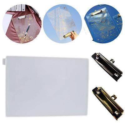 Силиконовая форма для папок, форма для доски, форма для смолы, DIY эпоксидная смола, инструменты для рукоделия с зажимами