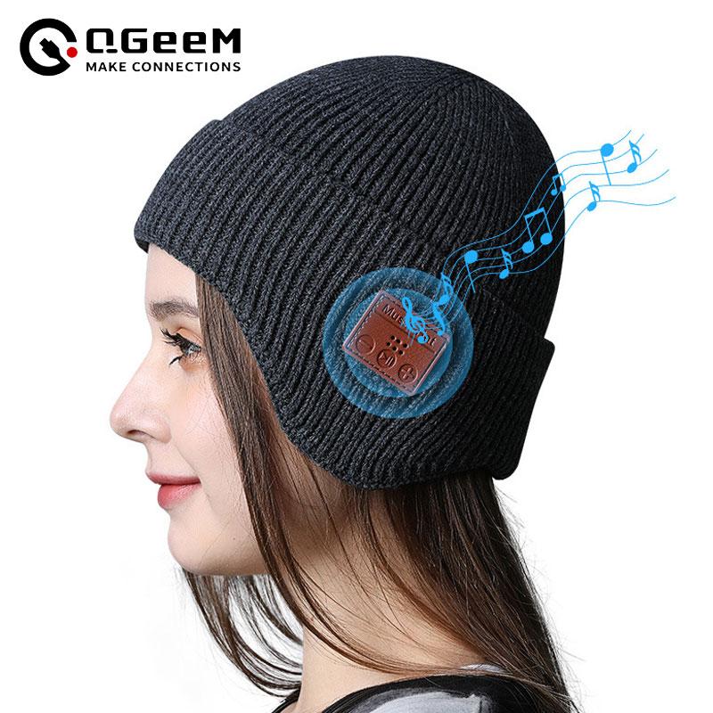 Music Hat Winter Windproof Music Cap 5.0 Bluetooth Wireless Stereo Headphones Music Hat Ear-Covering Headset Beanie Headwear