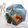 1 Auto Open Lion King, Simba Themed Colorful 8-rib Portable Umbrella for Men and Women, A Compact Commuting Companion Suitable for Daily Dri