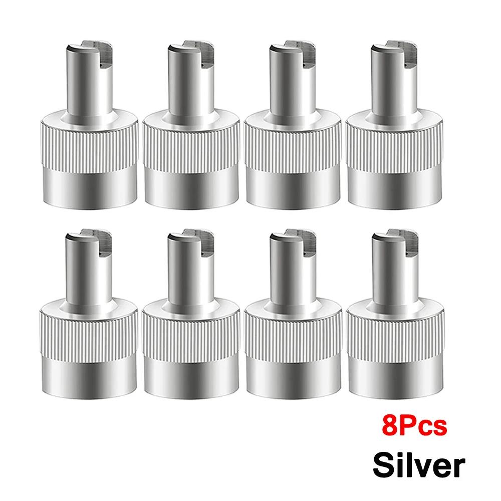TQQTQQ 4/8Pcs Copper Slotted Head Valve Stem Caps Auto Tire Valve Dustproof Cover for Car Motorcycle Schrader Accessory Stem Caps1