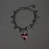 Y2K Heart Rivet Necklace Gothic Punk Style Heart Pendant Necklace for Men Women Exaggerate Jewelry Accessories Gifts