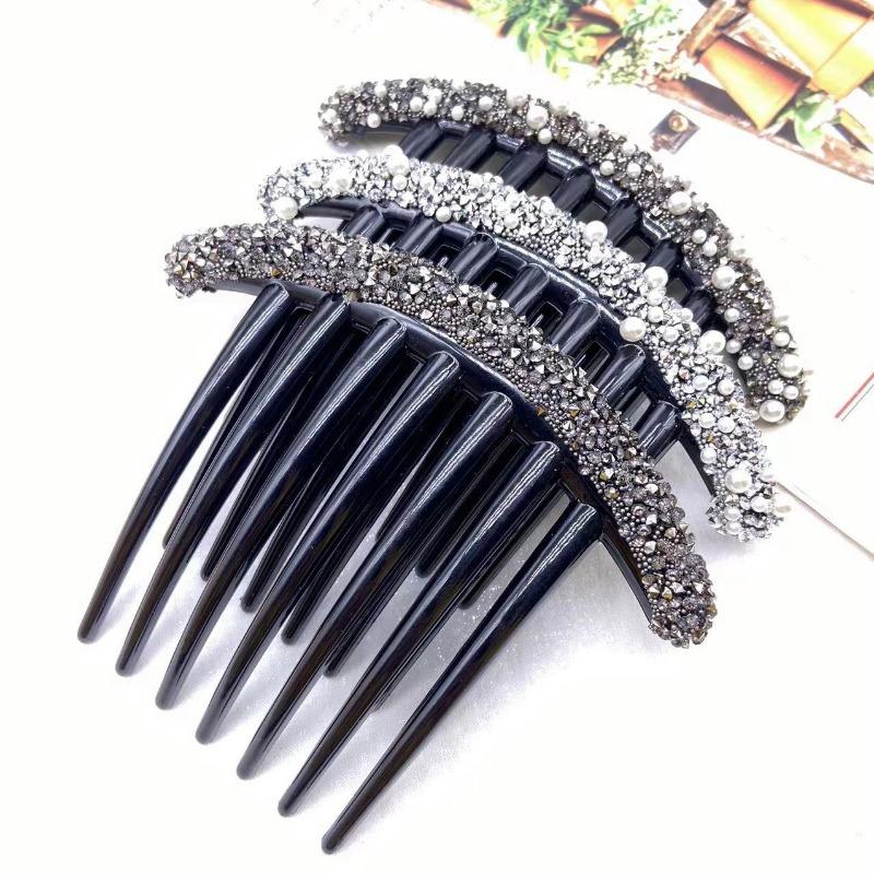 Гребень со стразами, аксессуары для волос, простые темпераментные челки, пластина для волос, зубной гребень, универсальный головной убор
