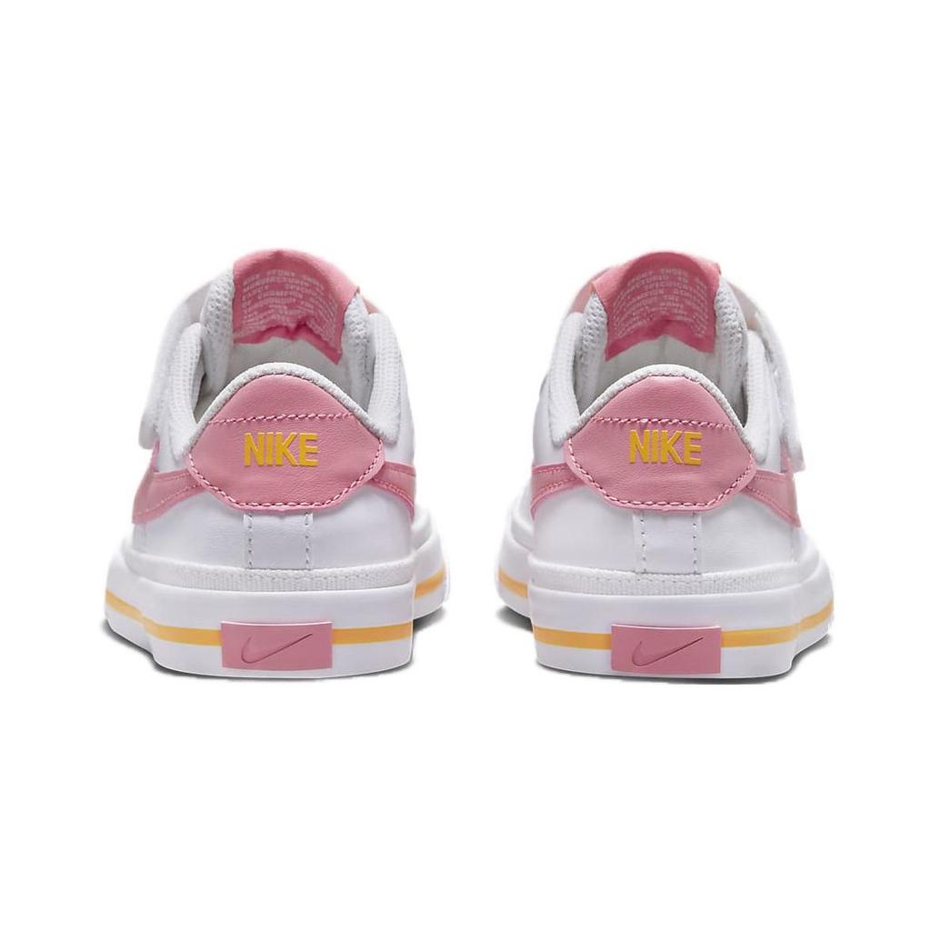 Nike Court Legacy PS Белые Кораллово-Оранжевые Детские Кроссовки Лазерно-Оранжевый Кораллово-Меловой DA5381-118