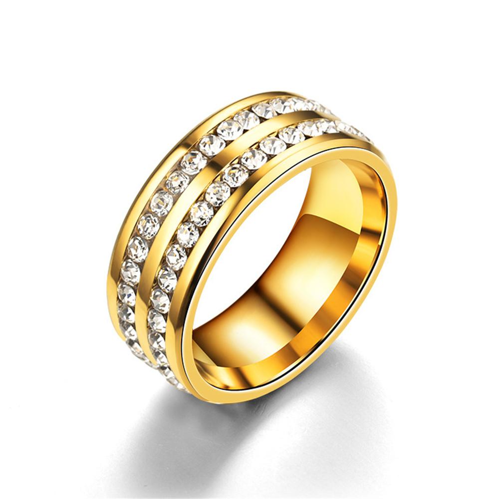 Кольцо Hip Hop Iced Out Bling Arc Circle, золото, серебро, цвет, нержавеющая сталь, кубический цирконий, обручальные кольца для женщин и мужчин, ювелирные изделия, подарок