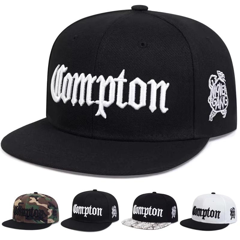 Унисекс Кепки в стиле хип-хоп с вышивкой Compton Весна и Осень Уличные Регулируемые Спортивные Повседневные Бейсболки Солнцезащитная Шляпа