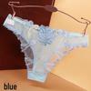 Women's Seamless Lace Embroidered See-Through Thong