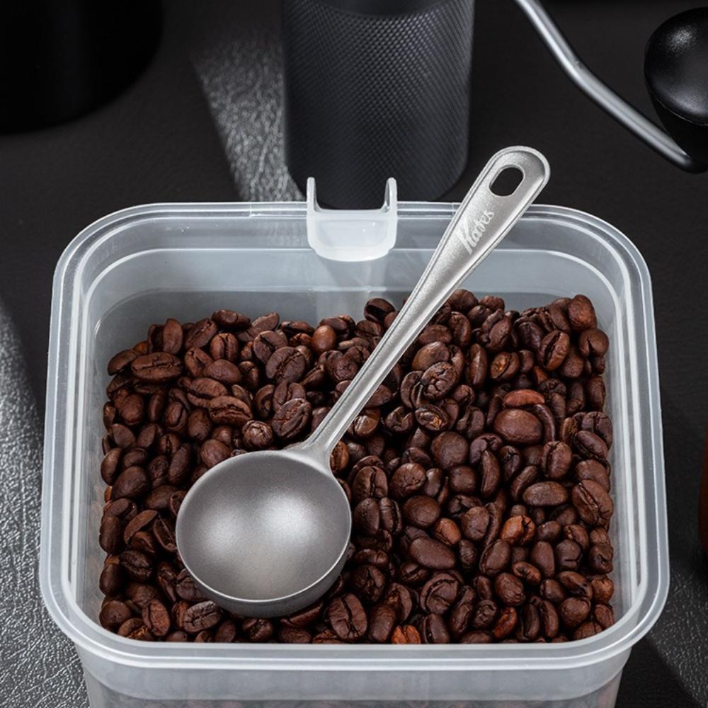 Pure Titanium Measuring Spoon : Coffee Beans/Powder, Milk/Fruit Powder – Baking, Milk Tea Shop Use, Scoop for Baristas, Bakers, Home Cooks KFS-006