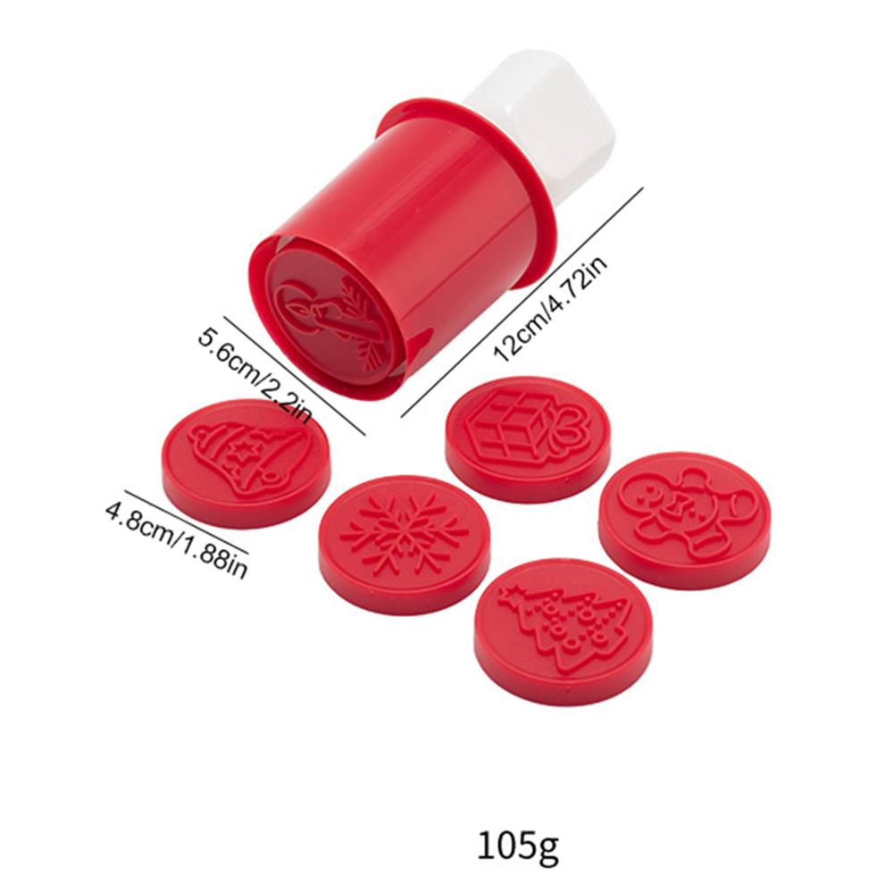 Мультяшный силиконовый штамп для печенья, форма для печенья с деревянной ручкой, рождественская елка, самодельная форма для печати, декор для печенья