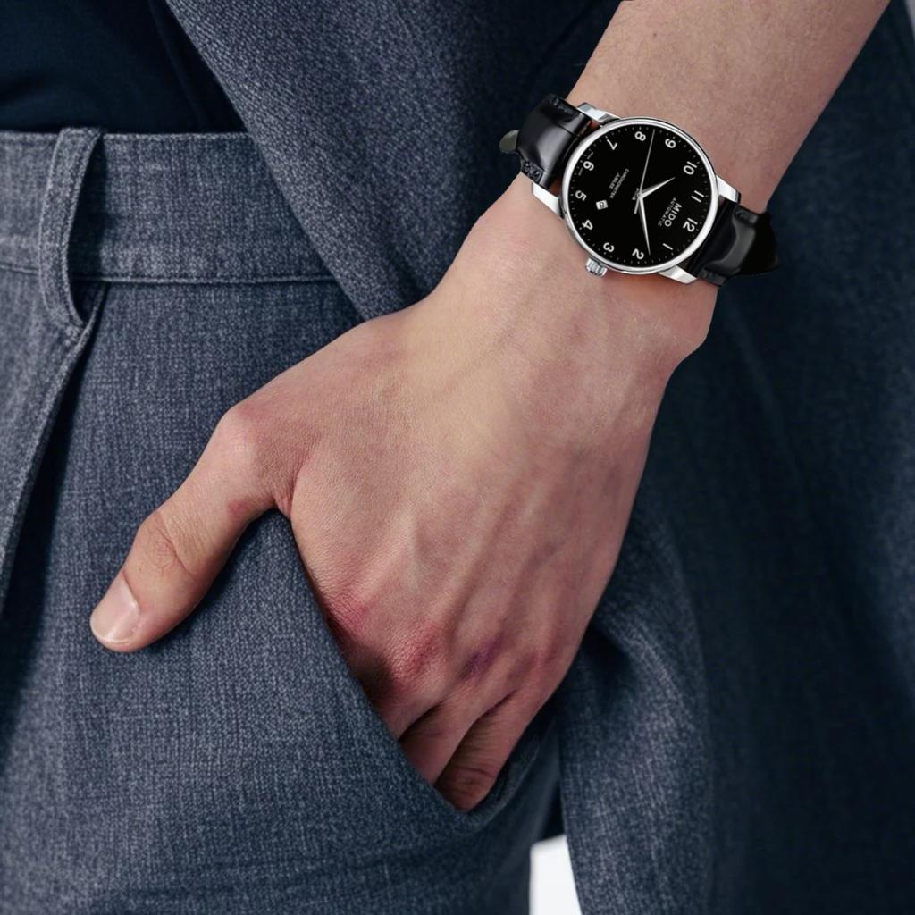 Mido Belluna Automatic Mechanical Movement 50M Water Resistant Watch 42Mm Black Dial Men watches M8690.4.18.4