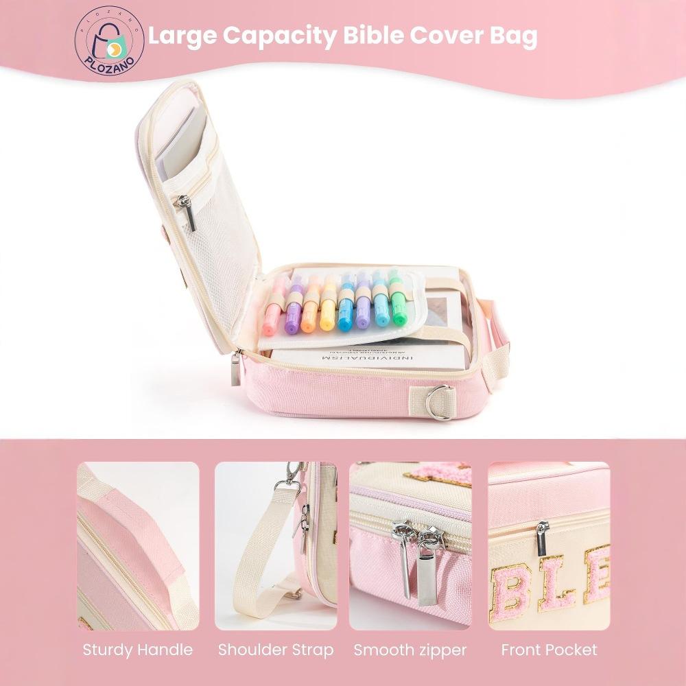 Portable book and manual protective cover storage bag, best-selling embroidered letter book storage bag