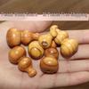 Natural Peach Wood Gourd Pendants and Beads for Feng Shui, Jewelry, and Crafts