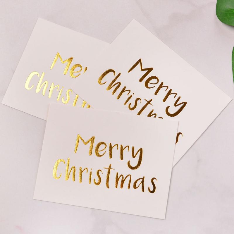 48 шт. Мини-открытки с золотым тиснением и благодарностью, валентинки, с днем рождения, рождественской вечеринки, свадьбы, приглашения, письма, поздравительные открытки