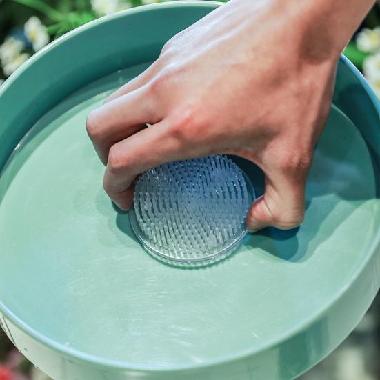 Цветочная лягушка, удобный фиксированный инструмент для цветов, круглые мини-присоски, незаметный пластиковый держатель для булавок для цветочной композиции для кухни