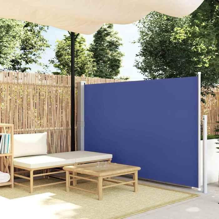 VidaXL Retractable Side Awning 140 X 300 Cm Blue