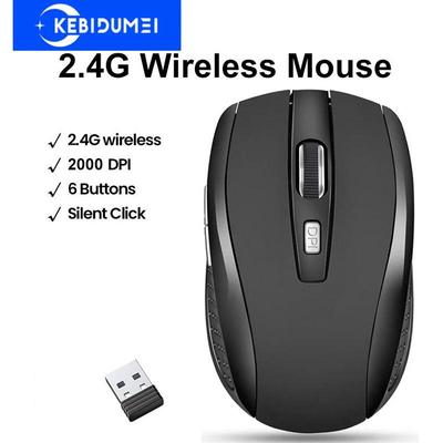 Беспроводная мышь 2,4 ГГц с USB-приемником, мини-бесшумные эргономичные мыши для ПК, ноутбука, настольного компьютера, игровая мышь