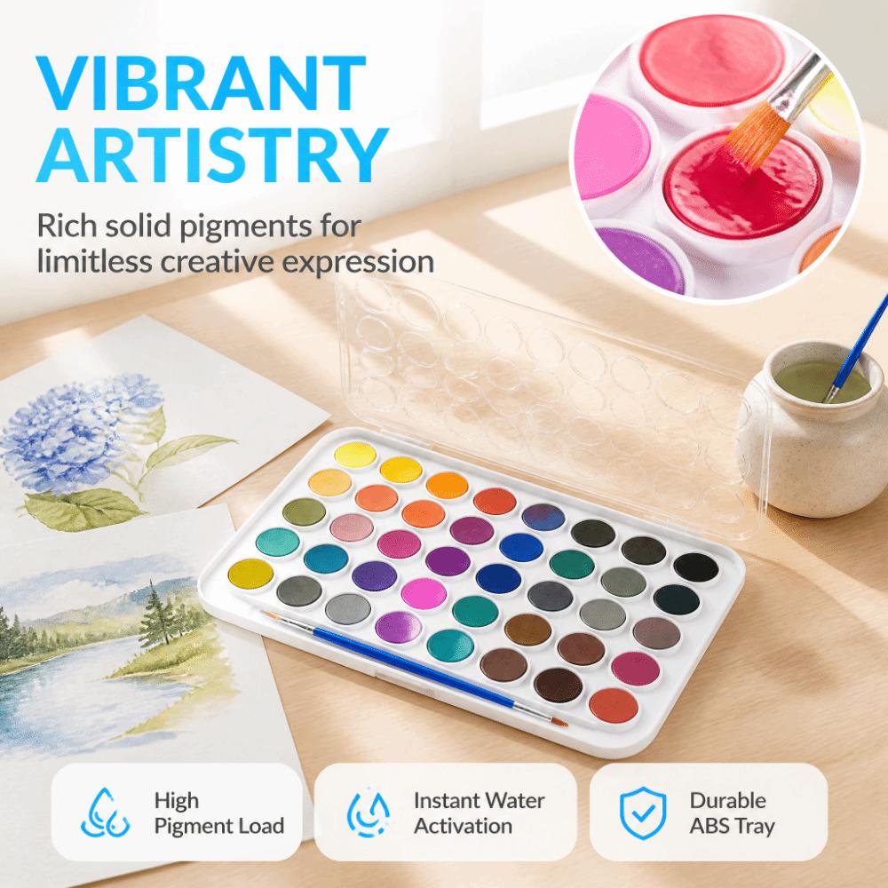Detachable Box Watercolor Paint Set 36 Colors Watercolor Paint Cakes For Students