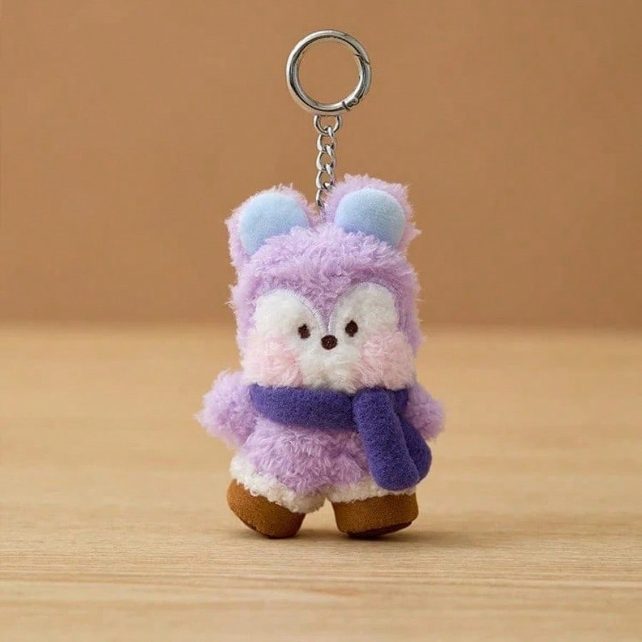 LINE FRIENDS BT21 Kpop Аниме и Мультяшные Друзья Зимние Мини-шарфы Снежные ботинки Плюшевые куклы Сумки и Прочные брелоки
