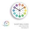 Children's Educational Quartz Analog Needle Display Wall Clock for Kindergarten Learning Customizable Color & Logo