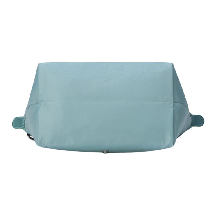 Longchamp Сумка-тоут Le Pliage Green из переработанного холста с кожаными ручками, маленькая, женская, озерно-синяя