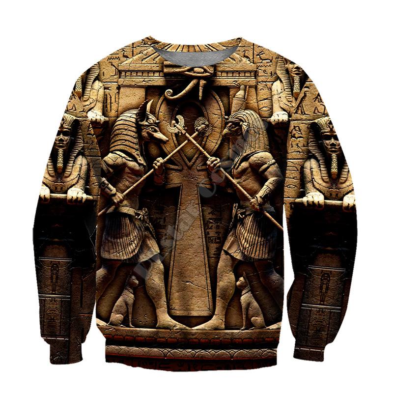 Весенне-осенний новый свитер с круглым вырезом, модный 3D цифровой принт татуировки, мужской топ с длинным рукавом