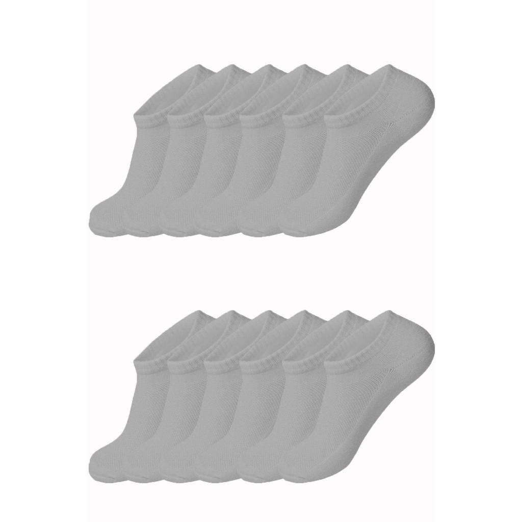 12 шт., женские и мужские невидимые носки, однотонные, хлопковые, с кондиционером, экономичные