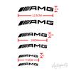 BTY4  6pc Car Logo Brake Caliper Sticker Modification Auto Accessories For Mercedes Benz AMG W212 W213 W205 AMG W177 W247 W176 GLA GLC