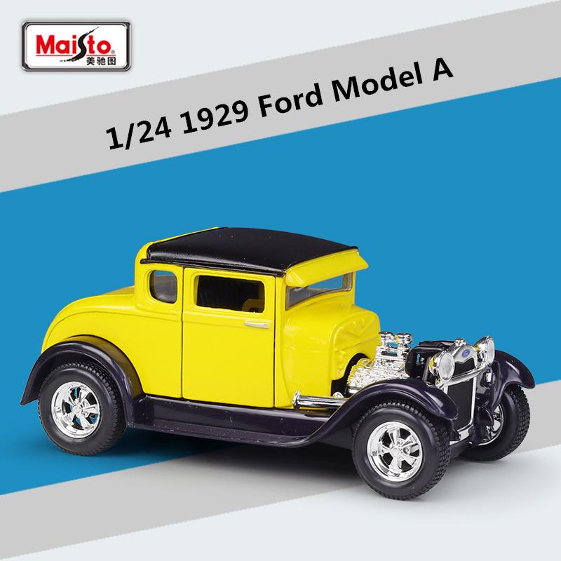Maisto 1:24 1929 Ford Model A Alloy Classic Car Model Diecast Metal Toy Sports Car Vehicle Model Simulation Collection Kids Gift