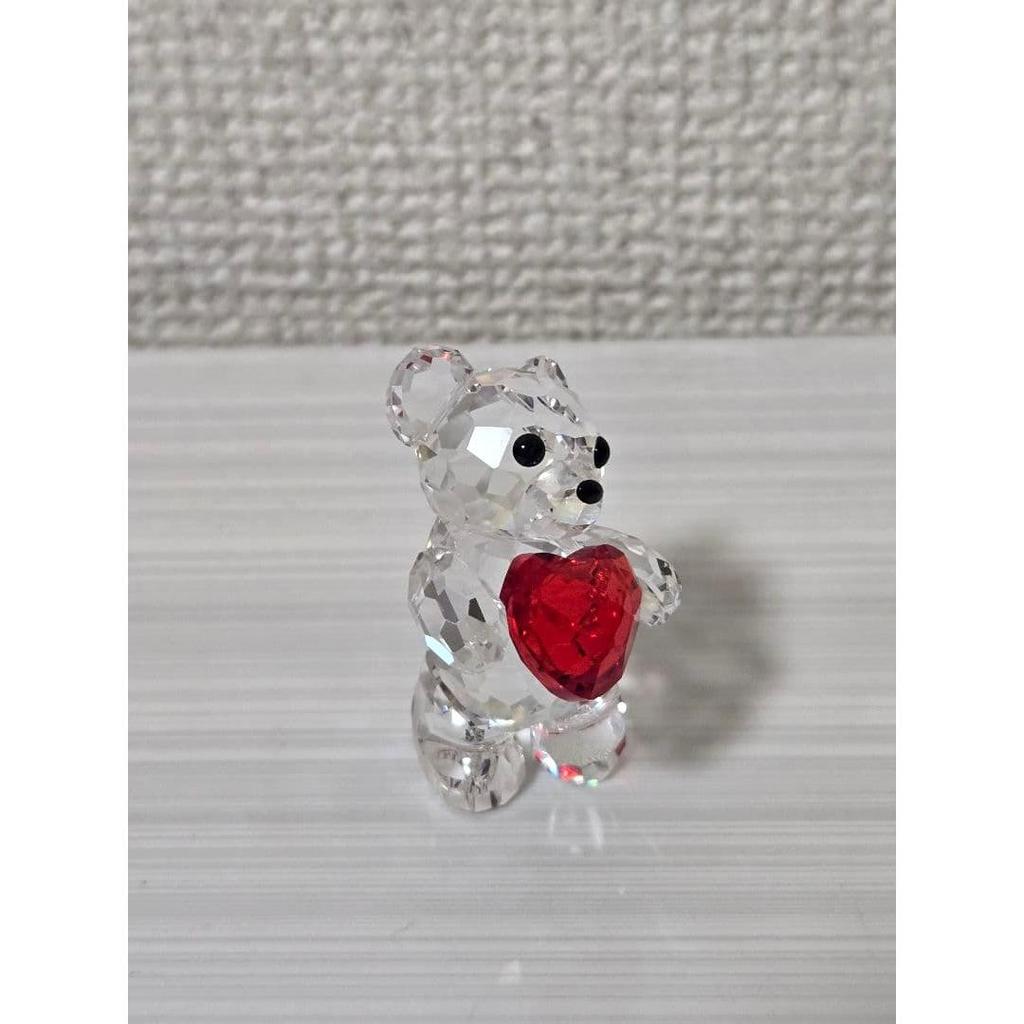 Used Final price reduction!Swarovski crystal bear figurine red heart