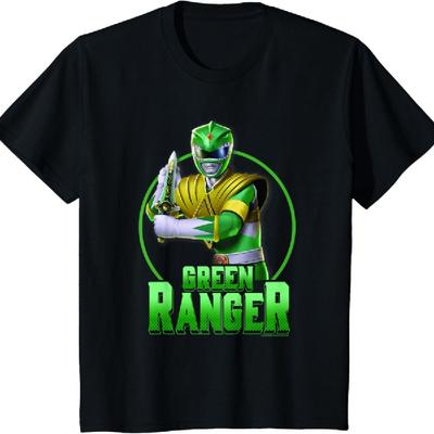 Детская футболка Power Rangers Зеленый Рейнджер Силовая Поза