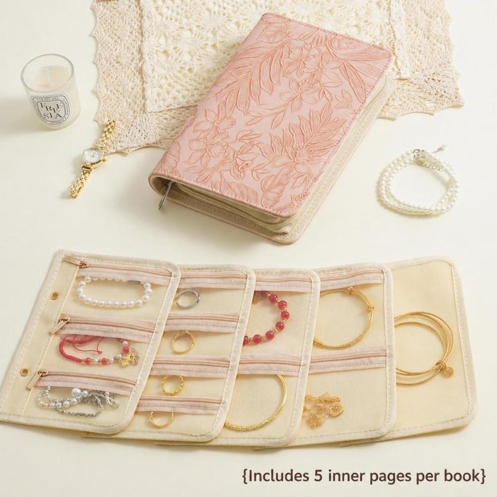 Zipper Jewelry Organizer Bag Transparent PVC Jewelry Book Luxury Jewelry Pouch Travel