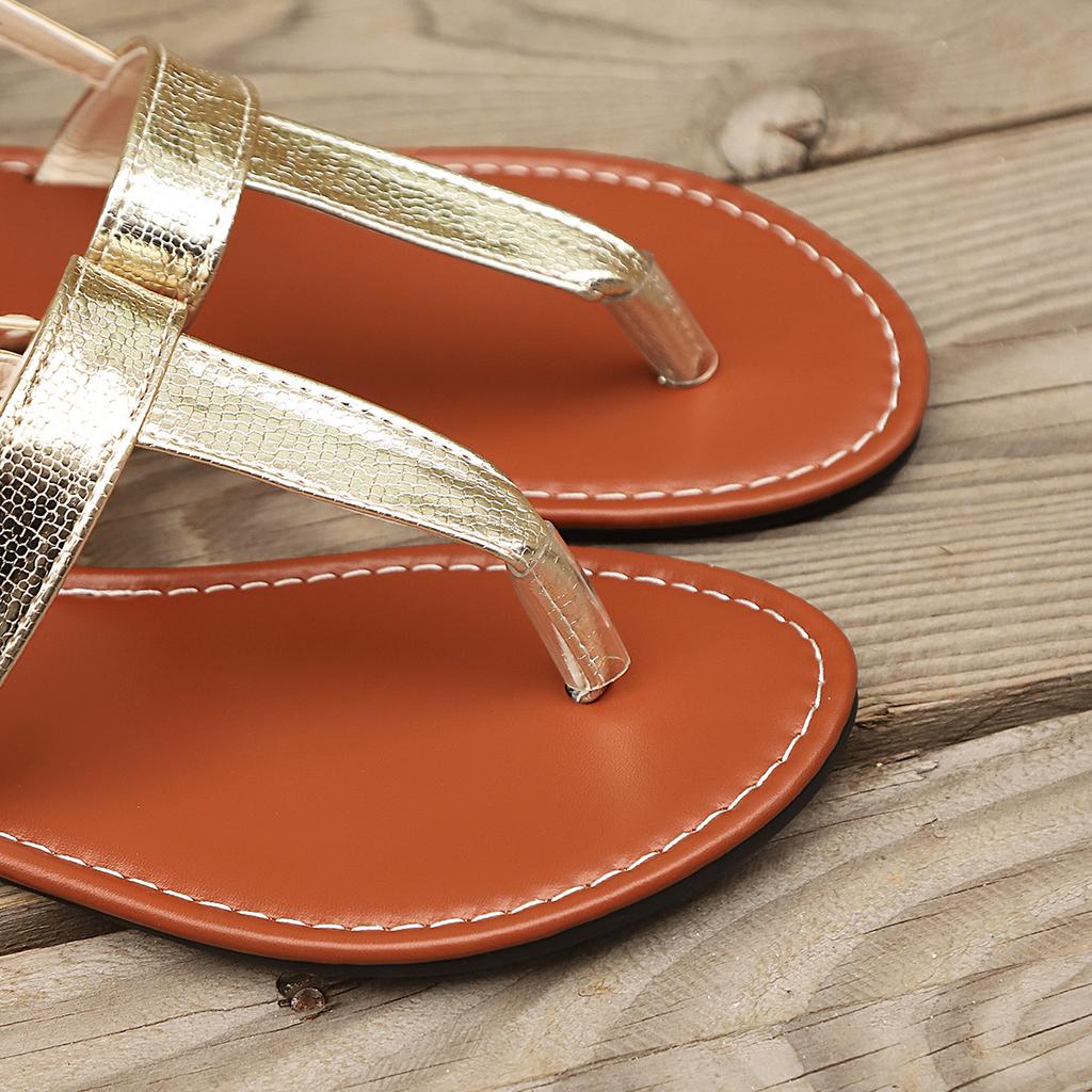 Women Sandals 2025 New Fashion Daily Sandals Brand Thong Women Sandals Buckle Strap Flat Open Toe Female Shoes Zapatos De Mujer