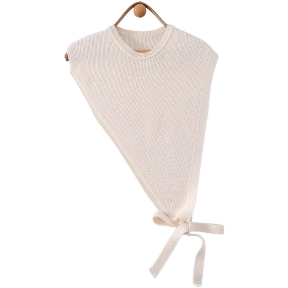 Fashion Women's Knitted Shawl Niche Design Vest Skew Triangle Shawl Crossbody Shawl for Blouse