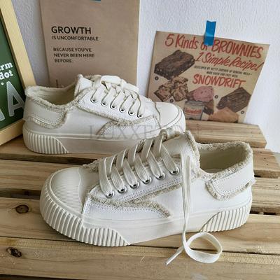 Женская вулканизированная обувь весна и осень новая мода шнуровка низкий верх повседневная парусиновая обувь для прогулок на открытом воздухе спортивная обувь тапочки