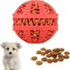 Dog Toy Ball Teething Toy Bored Small Medium Big Dog Teeth Cleaning Snack Assignment IQ Training Toy (Small 5cm, Red)