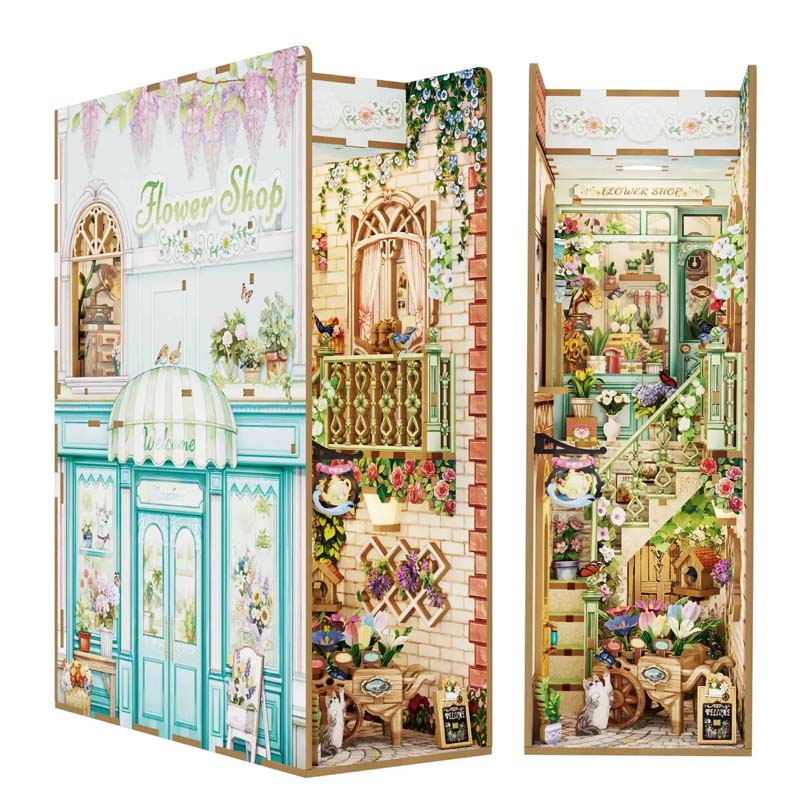 Miniature Book Nook House - French Flower Shop