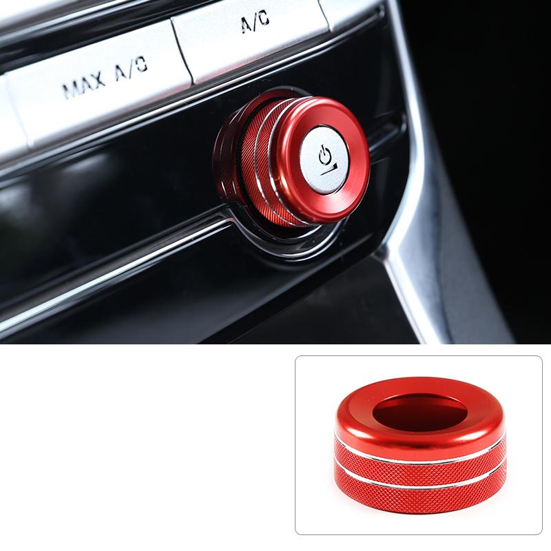Aluminum Alloy Cover For Jaguar F-PACE XE XEL XF XFL 2016- Car Central Control Volume Adjustment Knob Ring Auto