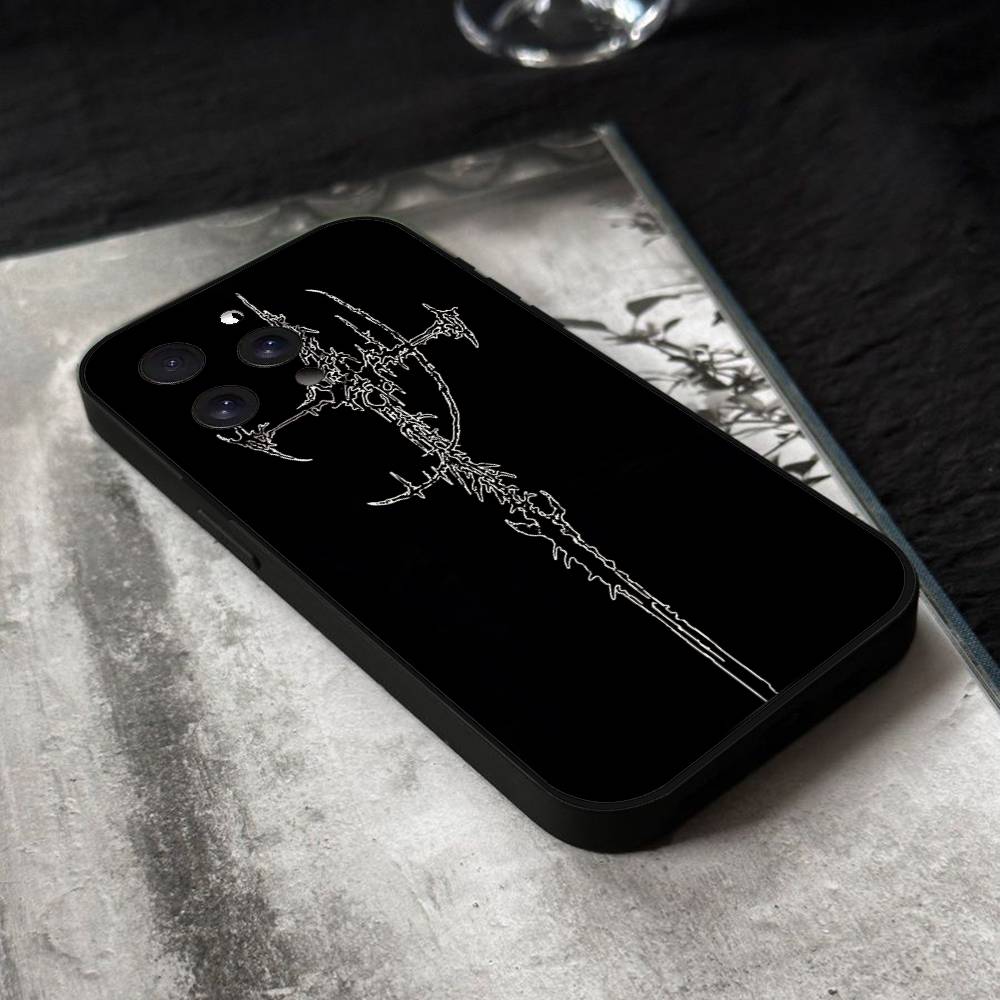 Кибер-сигил Крест Чехол для телефона Для IPhone 17,16,15,14,13,12,11 Plus,Pro,Max,XR,XS,X,7,8 Plus,Mini Черный Силиконовый Мягкий
