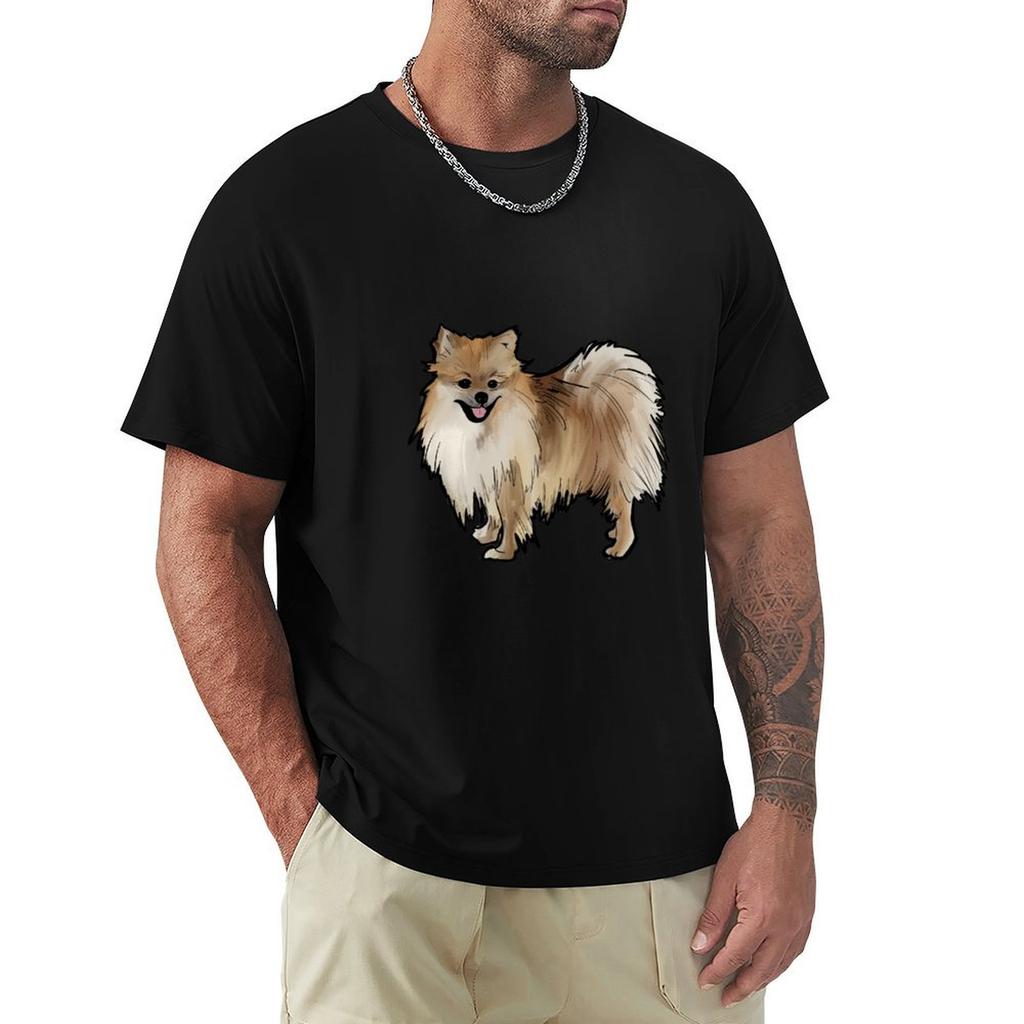 Pomeranian Dog Tshirt Antiwrinkle Short Sleeve Tshirt
