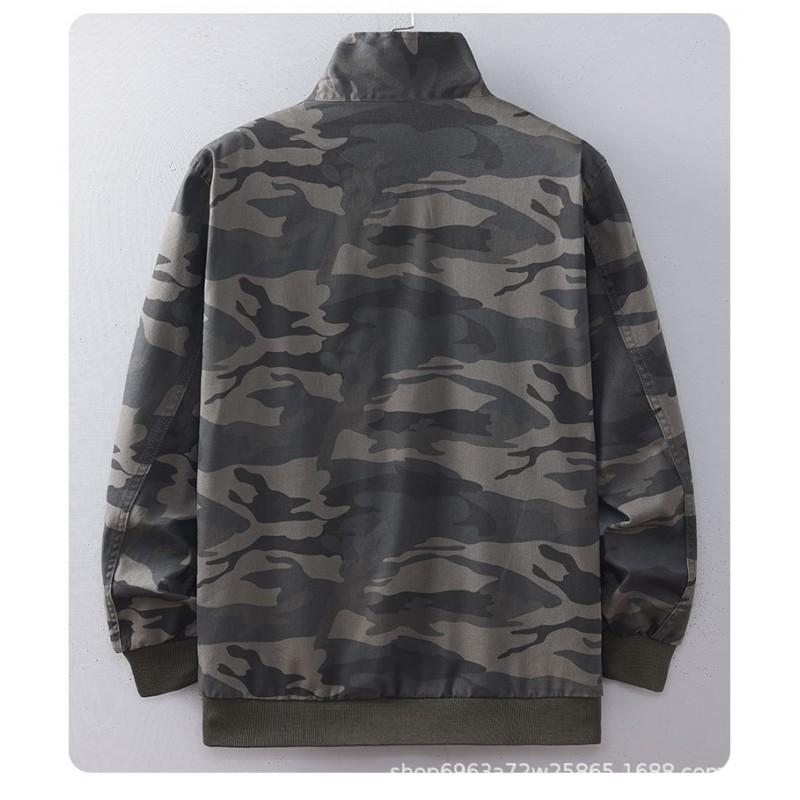 Cotton Workwear Set Camouflage Jacket Pants Construction Outdoor Labor Fall Winter