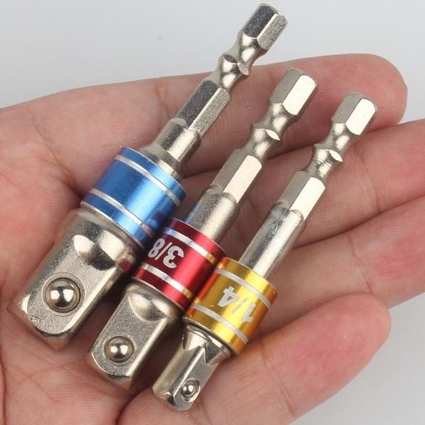 3 шт. квадратная гайка-отвертка, ударная дрель, удлинитель, адаптер, торцовый гаечный ключ