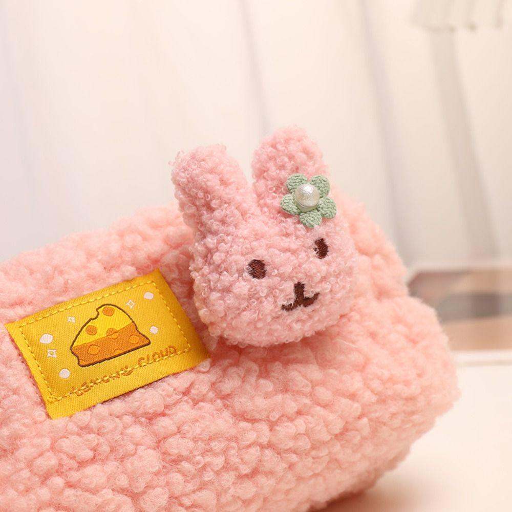 Multifunctional Pen Bag Lamb's wool Stationery Organizer Multifunctional Pencil Case Gift