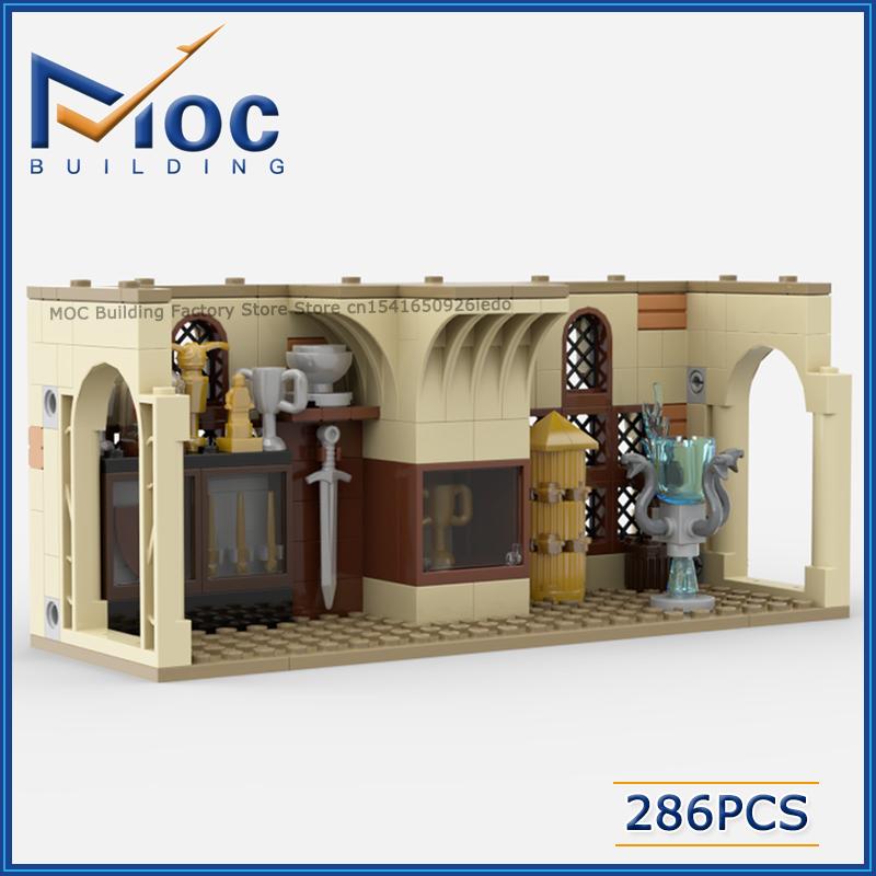 Знаменитый Замок из Фильма MOC Строительные Блоки Сцена Классная Комната Ванная Общая Комната Модель Коллекция Кирпичиков Игрушки для Витрины Праздничные Подарки